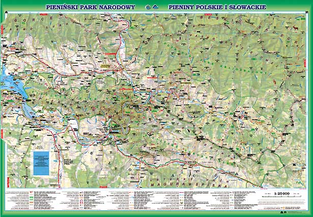 Mapa Pieniński Park Narodowy Małe Pieniny Jezioro Czorsztyńskie Spływ Dunajcem - wydanie 2006/2007